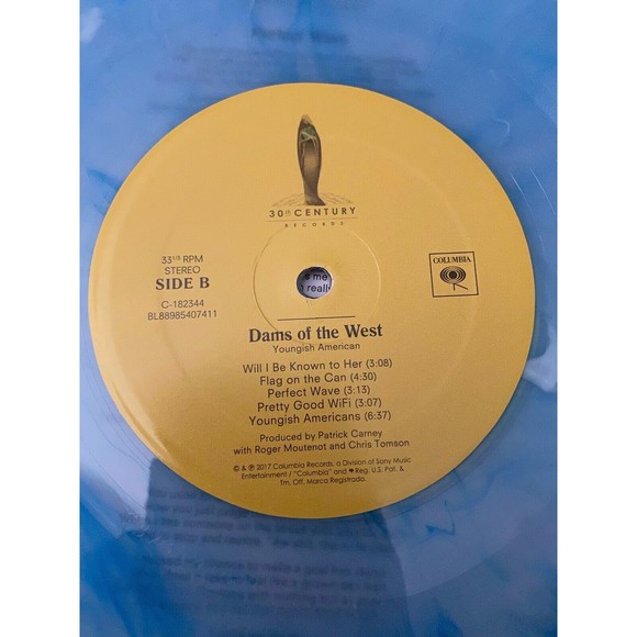 Dams Of The West Youngish American 2017 LP Limited Clear White Blue 182344 EX - Picture 8 of 8